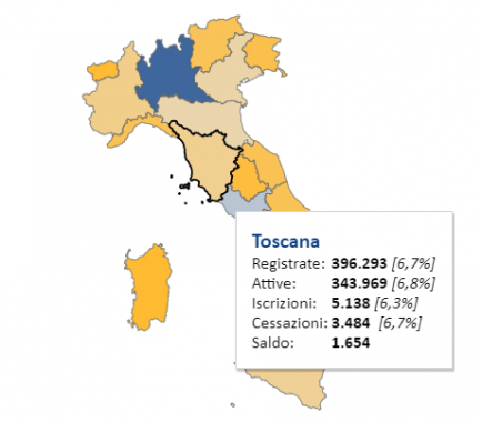 dati imprese mappa italia